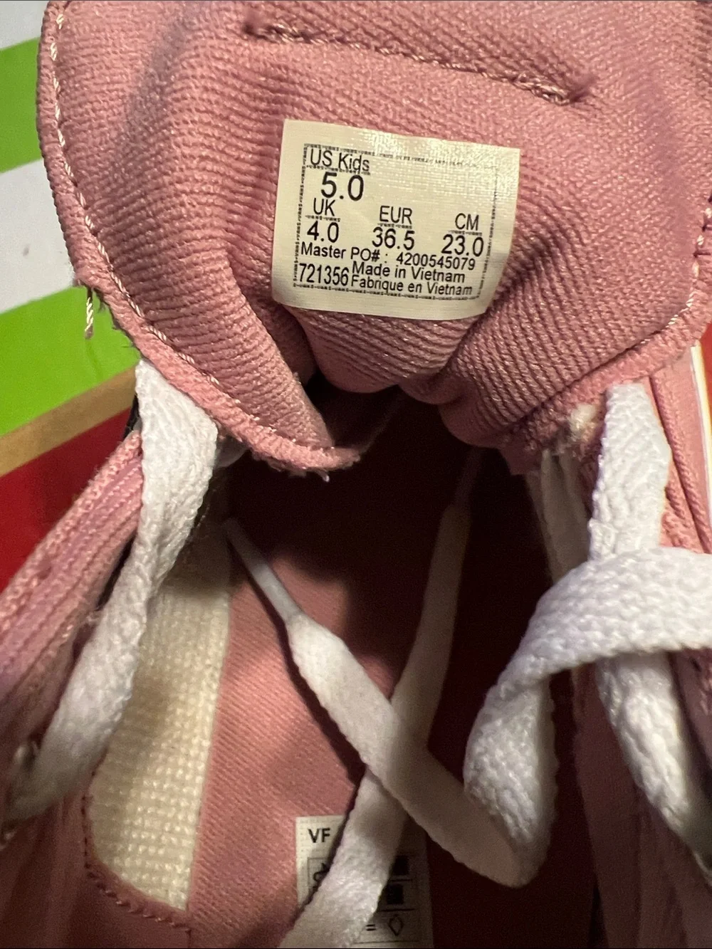 Vans Dusty Pink Canvas Skate Shoe with Black Side Stripe